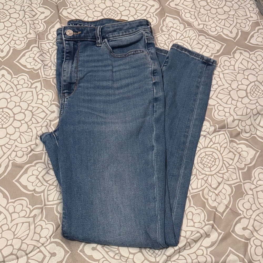 American Eagle Outfitters Women's Super High Rise Jegging in Blue Size 12 Long